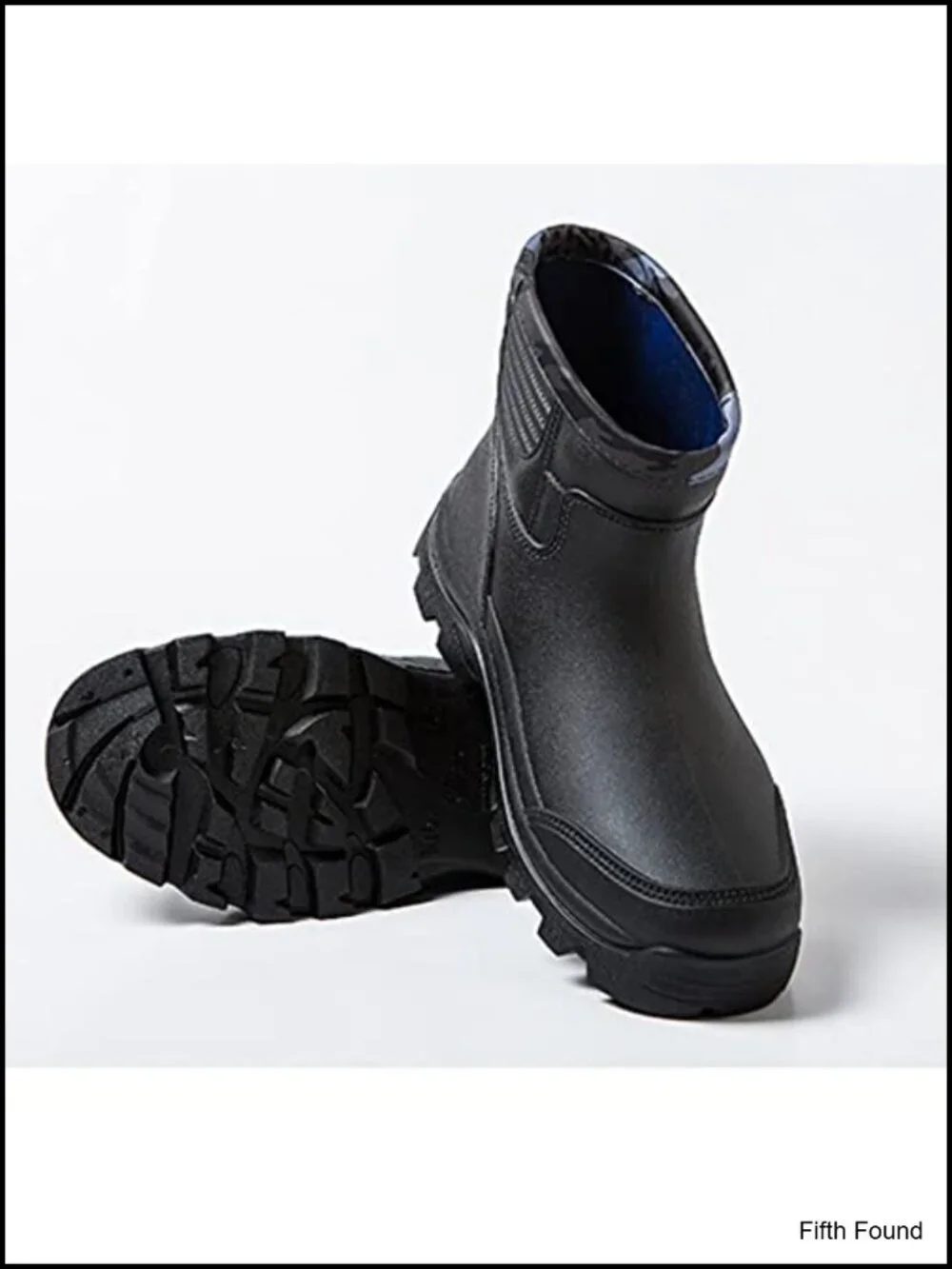 Waterproof Light Rubber Ankle Rain Boots Men's Non-Slip Slip-On